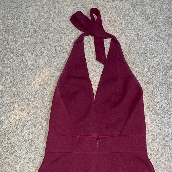 Dress The Population Camden Mermaid Hem Evening Gown Maxi Burgundy S - Picture 8 of 11